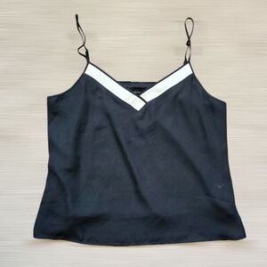 Banana Republic Black White Trim Adjustable Strap Cami Tank Top Medium